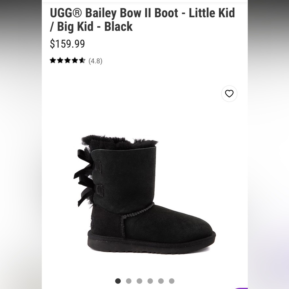 Ugg Black Bailey Bow Boots